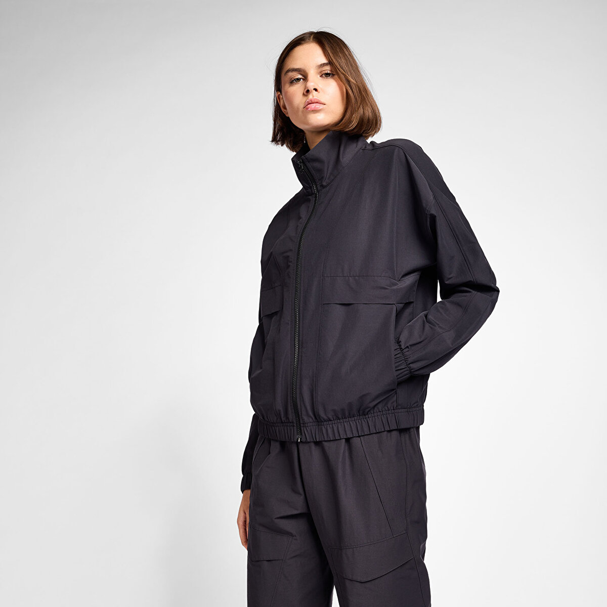 latte620　レディース　BLK S Kadın Siyah Antrenman Kapüşonlu Sweatshirt | Lescon