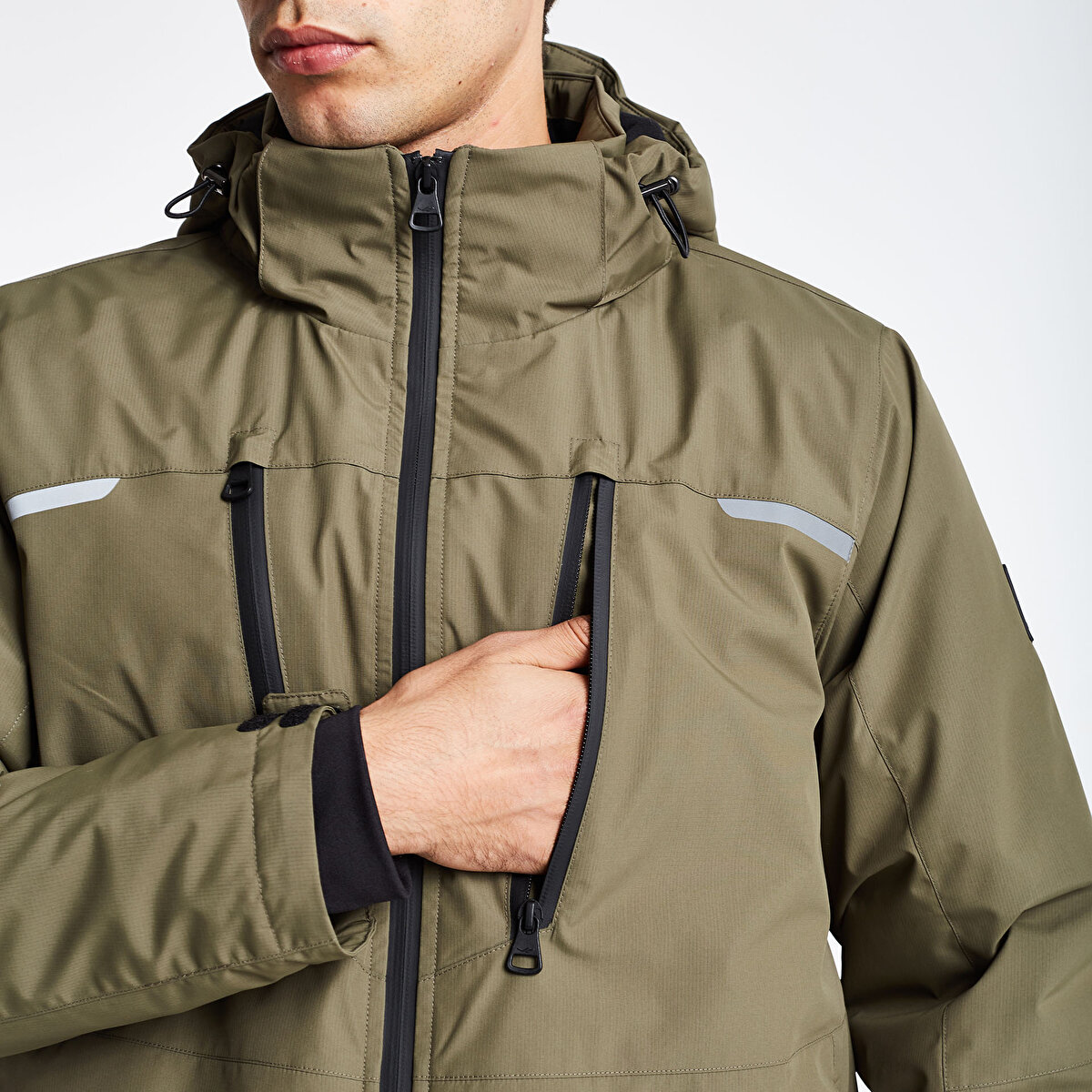 Erkek Yeşil Outdoor Su Geçirmez Kaban 25K-1052 | Lescon
