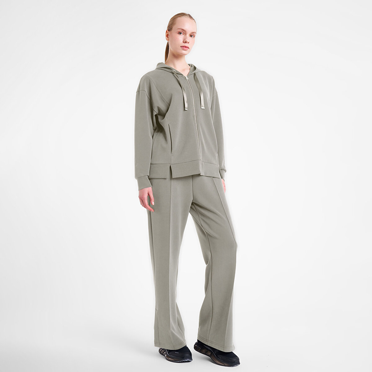 LESCON Kadın Fermuarlı Kapüşonlu Sweatshirt 25N-2103 | Lescon.com.tr