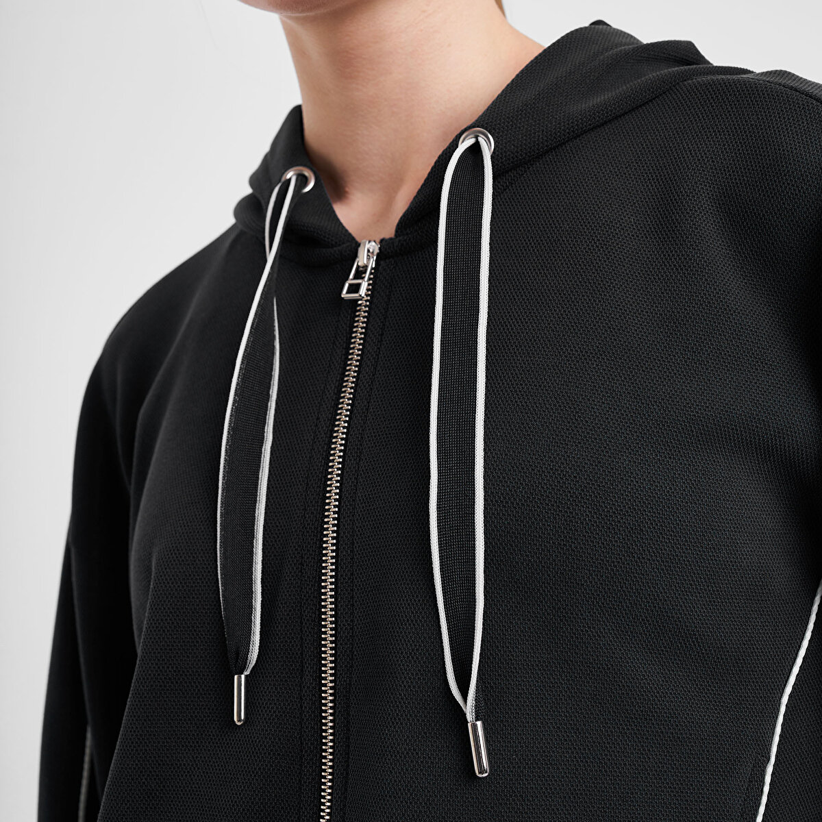 randy 25ss ポーカーズ 11747391 Erkek Siyah Fermuarlı Sweatshirt