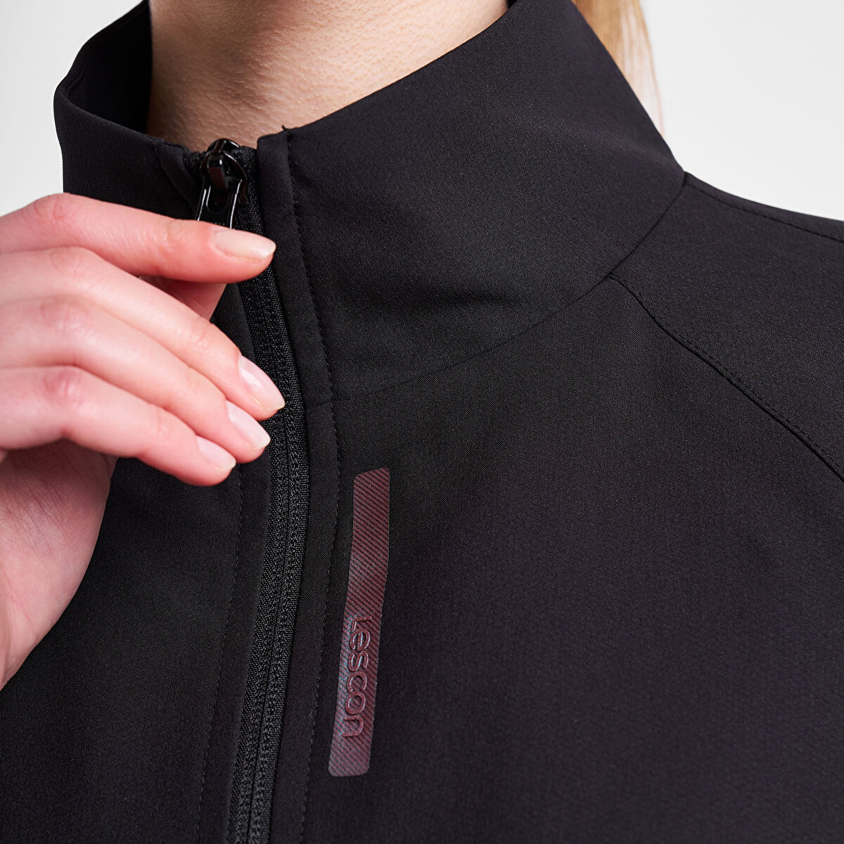 Kadın Siyah Fermuarlı Sweatshirt 25N-2135 | Lescon