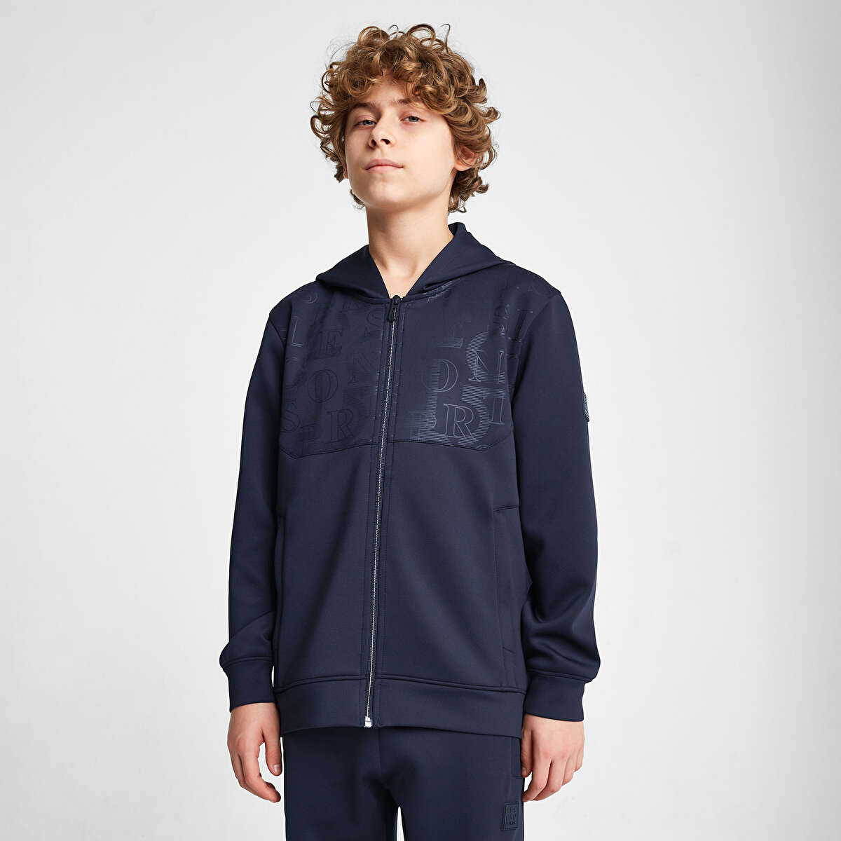 Çocuk Lacivert Kapüşonlu Sweatshirt 25N-3135 | Lescon