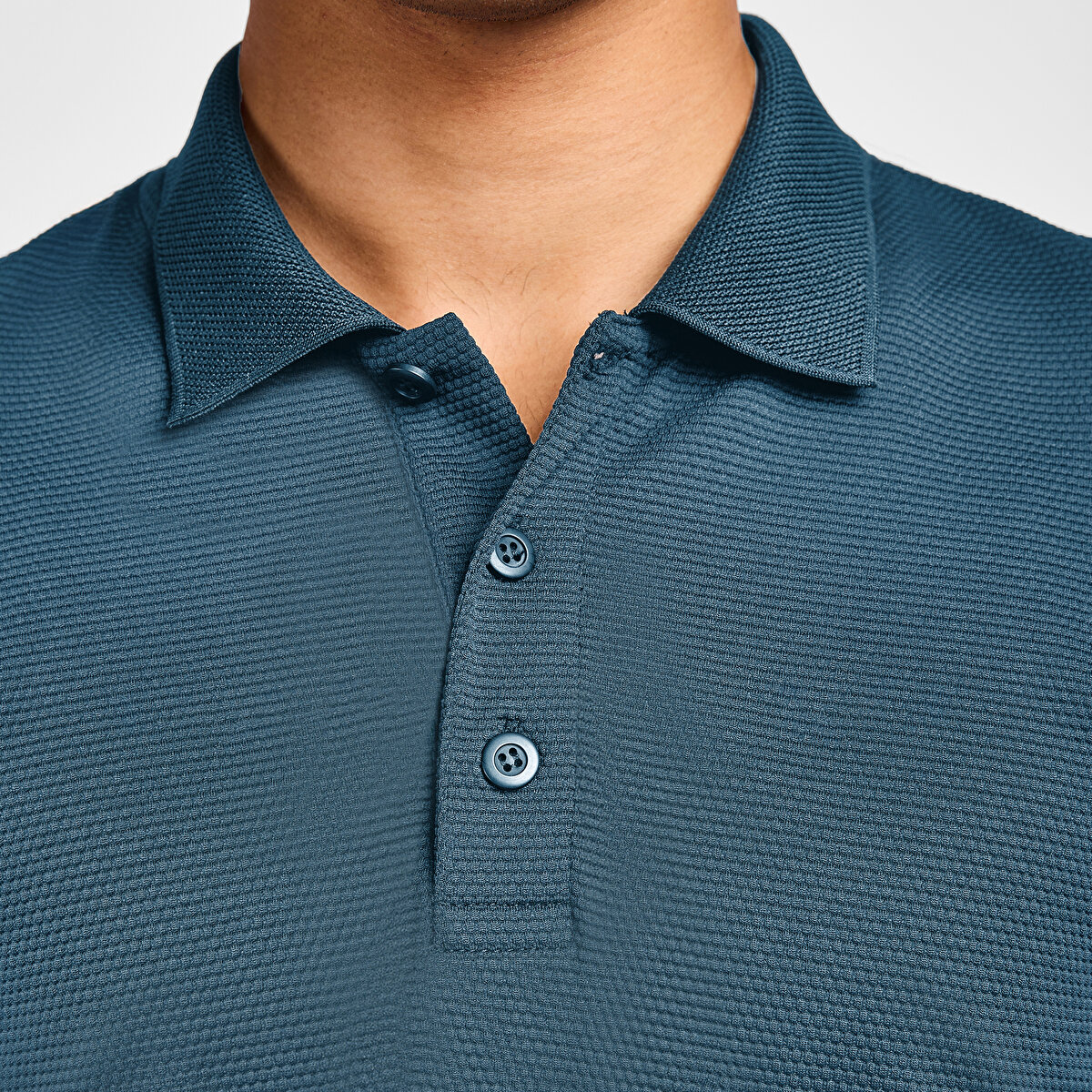 Erkek Mavi Polo Yaka T-Shirt 25S-1297 | Lescon