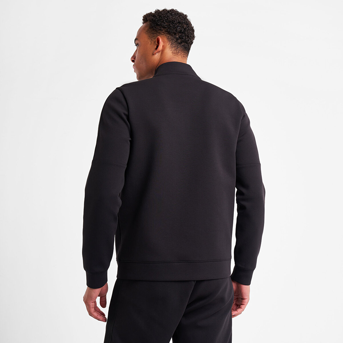 Erkek Siyah Fermuarlı Sweatshirt 25N-1141 | Lescon