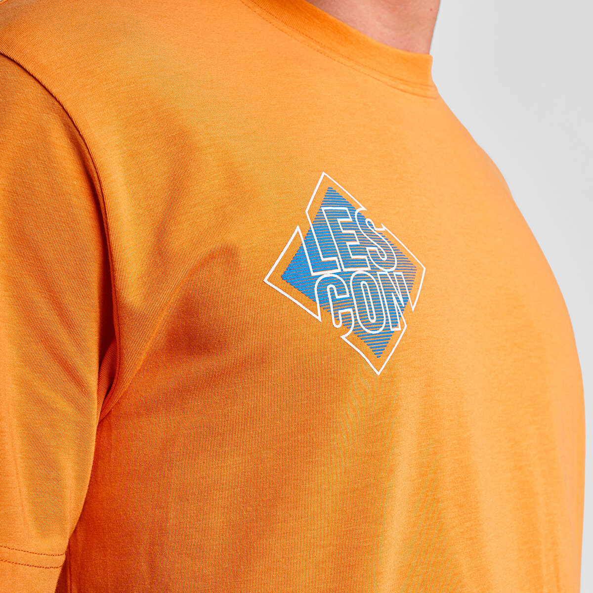 Erkek Turuncu Kısa Kollu T-Shirt | Lescon