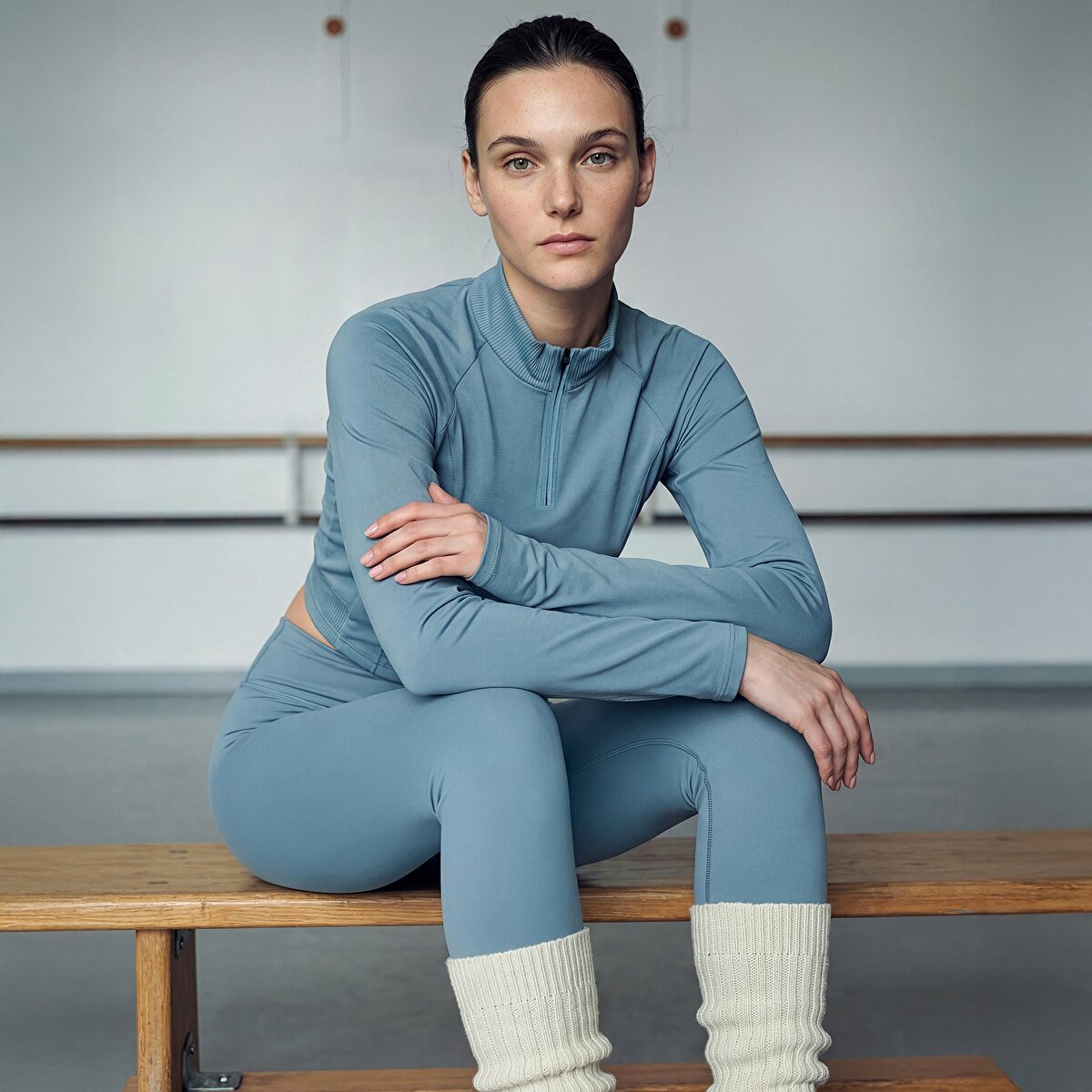 LESCON Kadın Antrenman Yarım Fermuarlı Sweatshirt 26B-2059