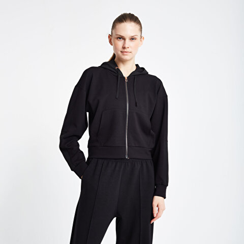 Women's Zippered Hooded Sweatshirt 24N-2103