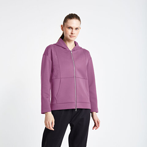 Women's Zippered Hooded Sweatshirt 24N-2126