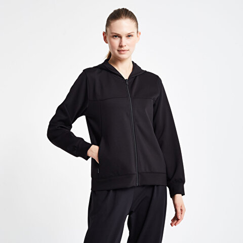 Women's Zippered Hooded Sweatshirt 24N-2146