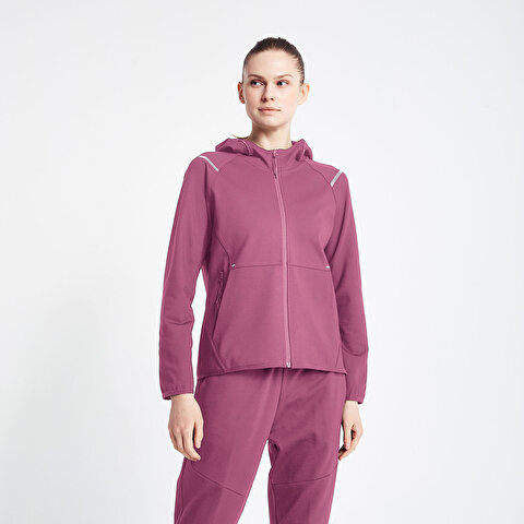 Women's Zippered Hooded Sweatshirt 24N-2138