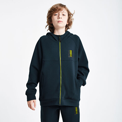Children's Zippered Hooded Sweatshirt 24N-3121