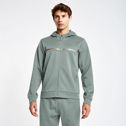 Men's Zippered Hooded Sweatshirt 24N-1128