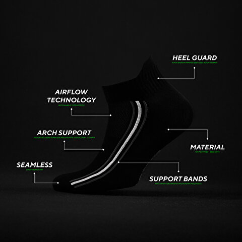 Strap Running Seamless Ankle Socks (40-45)-Single