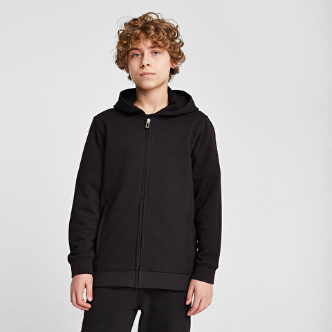Erkek Fermuarlı Kapüşonlu Sweatshirt 25S-3263-25N