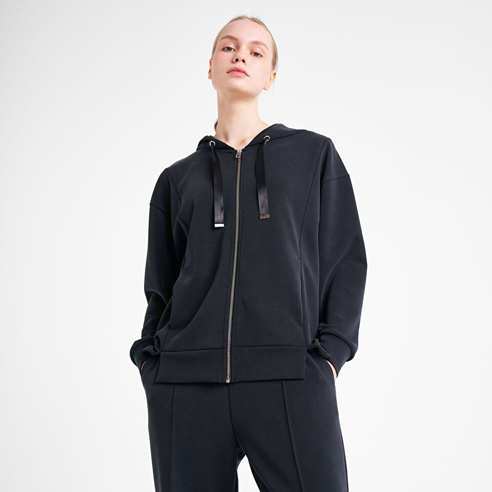 LESCON Kadın Fermuarlı Kapüşonlu Sweatshirt 25N-2103 | Lescon.com.tr