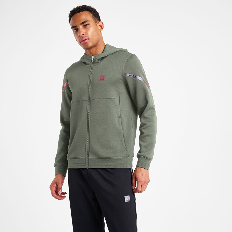 LESCON Erkek Fermuarlı Kapüşonlu Sweatshirt 25N-1128 | Lescon.com.tr