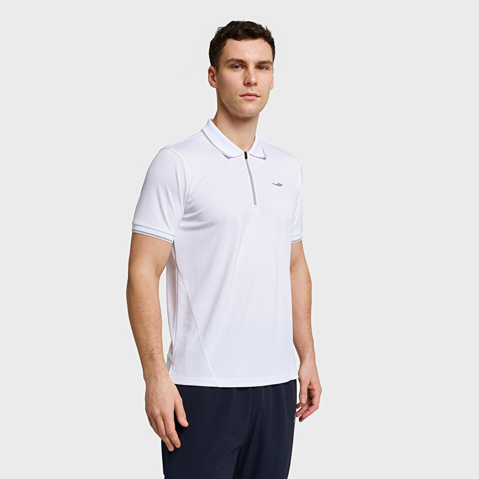 Erkek Beyaz Polo Yaka T-Shirt 26B-1046 | Lescon